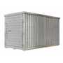 Vestil Galvanized Steel Storage Building 6 Ft. x 12 Ft. Silver