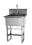 Sani-Lav 532FA Floor mount scrub sink with AC powered sensor