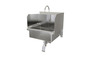 Sani-Lav 7071 Stainless Steel Hands-Free Sink w/Single knee Pedal