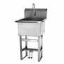 Sani-Lav U24242 Floor mount utility sink with double foot pedal