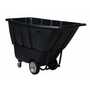 Vestil Plastic Heavy Duty Tilt Truck 1 Cubic Yard 2100 Lb. Cap, Black