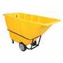 Vestil Plastic Heavy Duty Tilt Truck 1 Cubic Yard 2100 Lb. Cap, Yellow
