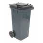 Vestil High Density Polyethylene 32 Gallon Trash Can, Gray