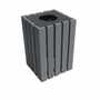 Vestil TR-PSQ-22-BK-CH 22 Gal Charc Square Trash Recept