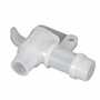 Vestil Polyethylene Drum Faucet Non-Adjustable 3/4 In. Bung White