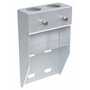 Vestil Wall Mount Handrail Bracket Silver