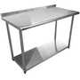 VacMaster Steel VST342BS Stainless Steel Table, 2" Backsplash 24" x 48"