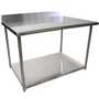 VacMaster Steel VST344BS Stainless Steel Table, 4" Backsplash 36" X 48"