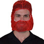 VGuard® Red Balaclava Polypropylene Hair and Beard Hood Cover, XL