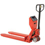 Vestil Steel Low Profile Pallet Truck with Scale 64-1/2 In. x 22-3/8 In. x 48 In. 5000 Lb. Capacity Red