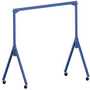 Vestil Steel Adjustable Height Gantry Crane with Glass Filled Nylon Casters 15 Ft. x 14 Ft. 2000 Lb. Capacity Blue