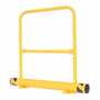 Vestil FSBOL-48-HR Steel Yellow Floor Stop Bollard With Handrail, 48" L x 42" H