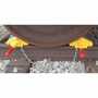 Vestil SRC/SRC 2 Chained Steel Single Rail Chocks, 30" Chain, Yellow