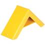 Vestil Steel Wheel Chock 17 In. x 6 In. x 9-1/16 In. Yellow