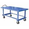 Vestil Steel Adjustable Single 30x60 Shelf Cart 2,000 lb. Cap, Blue