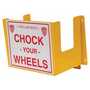 Vestil Steel Wheel Chock Holder 6 Mounting Holes 40 Lb. Cap, Yellow