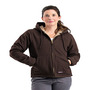 Berne WHJ43 Women's Sherpa-Lined Softstone Duck Hooded Jacket, S, Steel Blue