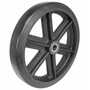 Vestil Mold On Rubber Wheel 18 In. x 3 In. Width Black
