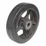 Vestil Mold On Rubber Wheel 10 In. x 2 In, 1,000 Lb. Cap, Black
