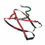 Vestil Nylon Large Work Platform Harness with Lanyard Red