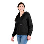 Berne WSZ108 Women's Heritage Grid Fleece-Lined Full-Zip Hooded Sweatshirt, S, Black