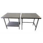 Winholt DTBB-3036-HKD Stainless Steel Work Table with Backsplash, 36" x 30" x 33.5"