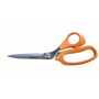 Right-Handed Bent Shears Orange Handle, 8 inches