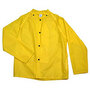 Rain Jacket, Nylon on Polyurethane, Yellow, Snap Front Closure With Storm Flap