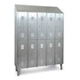 Roser 6857 Stainless Steel Locker Cabinet, 5 Modules with 10 Doors