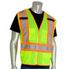 PIP® ANSI Hi-Vis Lime Yellow Safety Vest, Breakaway Mesh