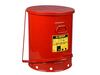 Oily Waste Can, Steel, Red, 21 gal