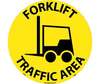 NMC WFS20 Adhesive Floor Sign "FORKLIFT TRAFFIC AREA", 17" x 17"