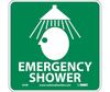 Emergency Shower Sign, Rigid Plastic