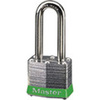 MasterLock 3LFGRN Safety Lockout Padlock Steel Green Keyed Different