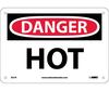 NMC D51R Rigid Plastic "Danger Hot" Sign, 7" x 10"