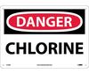 Danger Chlorine Sign, Plastic