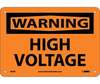 Warning High Voltage Sign, Rigid Plastic