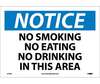 NMC N12PB Notice No Smoking No Eating No Drinking Sign
