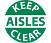NMC WFS12 Adhesive Floor Sign "KEEP AISLES CLEAR", 17" x 17"