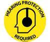 NMC WFS16 Adhesive Vinyl "Hearing Protection Required" Sign, 17" x 17"