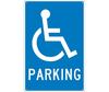 Handicap Parking Sign Aluminum 18" X 12" with Corner Mount Holes