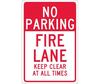 No Parking Fire Lane Keep Clear At All Times, Aluminum