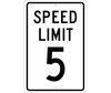 NMC TM17H Aluminum "Speed Limit 5" Sign, 18" x 12"