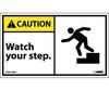 Caution Watch Your Step Labels Vinyl 3" x 5"