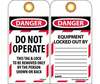 NMC LOTAG10 Lockout Tag, Danger Do Not Operate, Vinyl