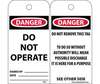 Danger Do Not Operate Accident Prevention Tag Back Message NMC RPT1