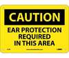 Caution Ear Protection Required In This Area Sign Plastic 7 x 10