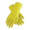 Assurance®, Unsupported Gloves, Yellow, Natural Latex Rubber, 18 mil, Honeycomb, 12 in, Rolled Beaded, Flock