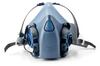 Reusable Half Facepiece Respirator, Light Gray / Light Blue, 4 Point