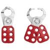 Lockout Hasp, Steel, Red, 6
